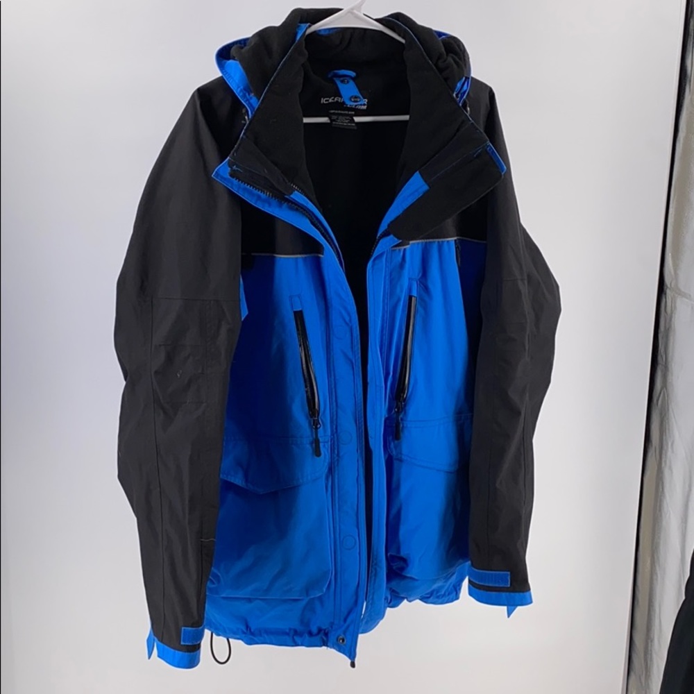 Men’s blue and black winter, cold weather  jacket